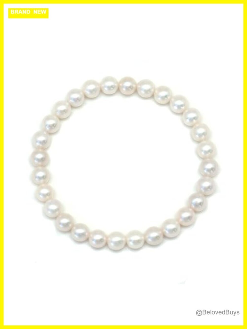 6mm White Cultured Pearl Stretch Bracelet - Classic Women's Jewelry
